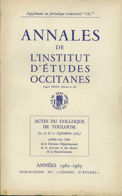 Annales de l'Institut d'Etudes Occitanes